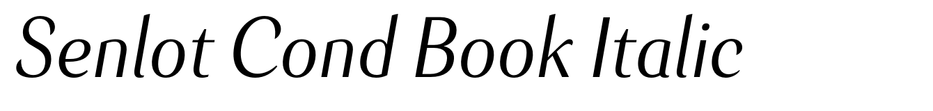 Senlot Cond Book Italic